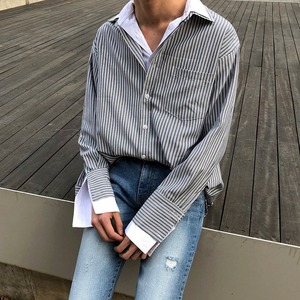 フェイクレイヤード風シャツ　MT0080202