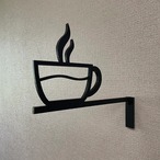 コーヒーカップサイン 中抜きタイプ休憩室