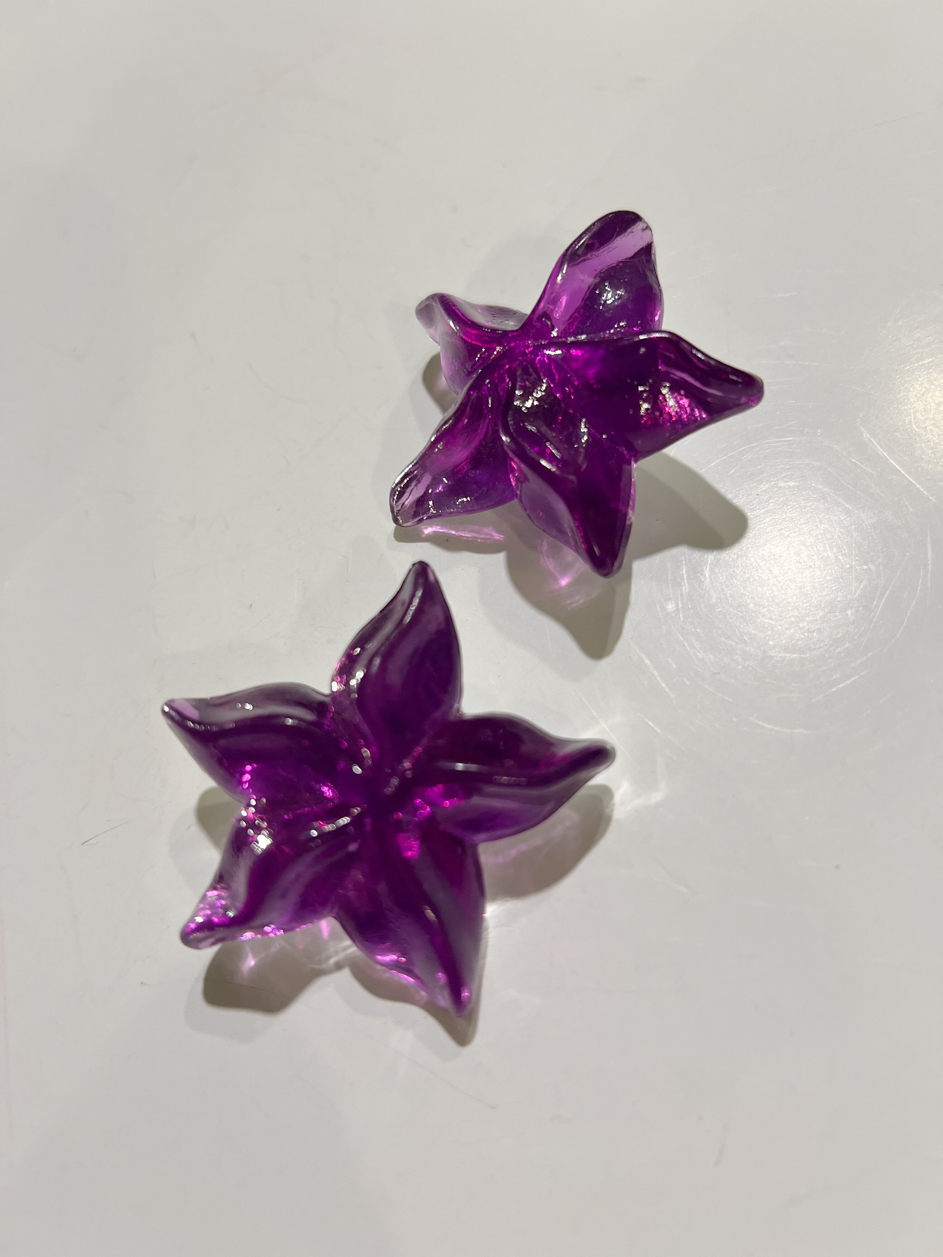 Vintage purple star earrrngs