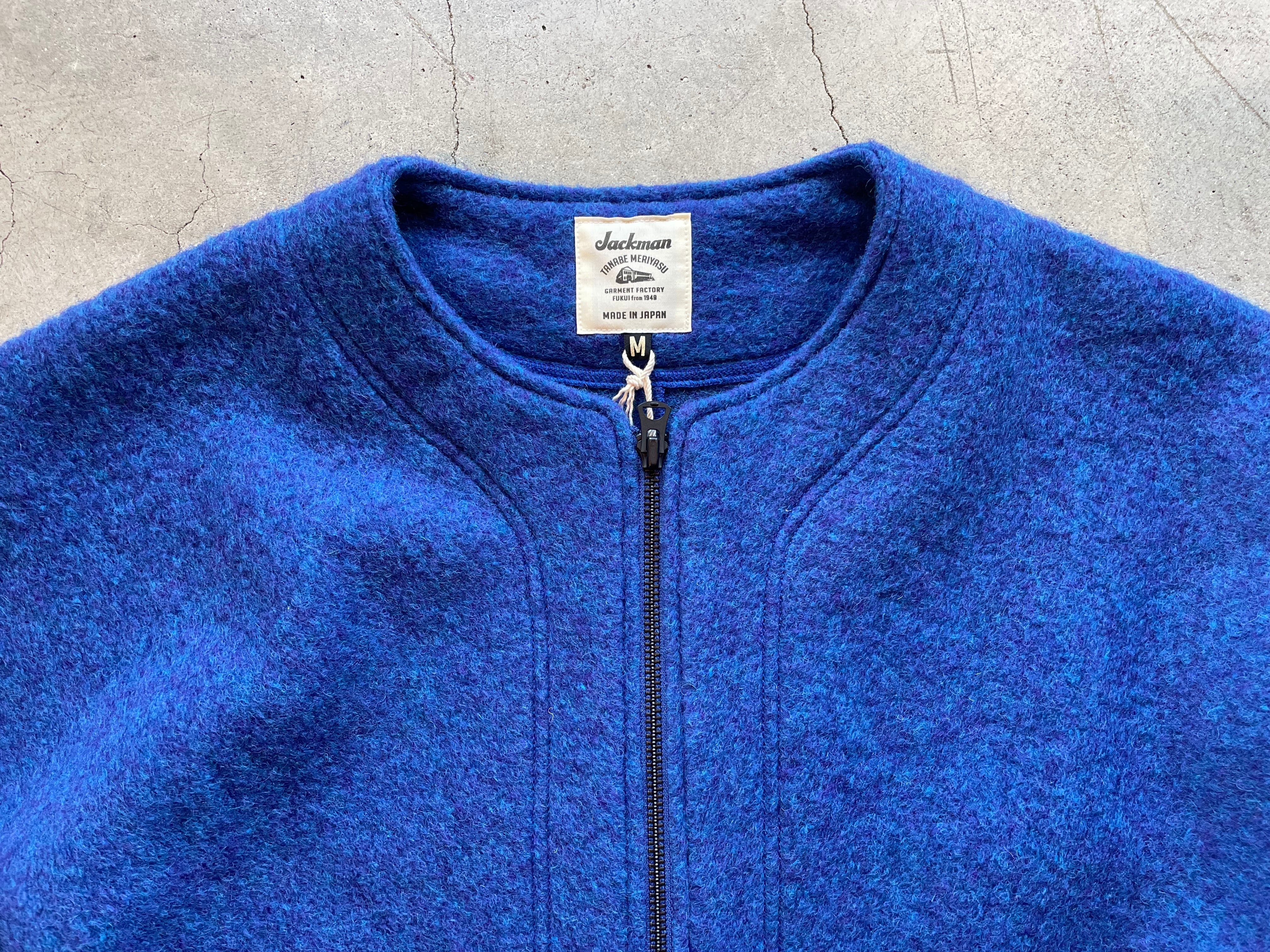 JACKMAN Wool Watch Shirt col Blue size M ジャックマン ウォッチ