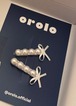即納【orolo】Perl ribbon Hair pin ※単品購入不可
