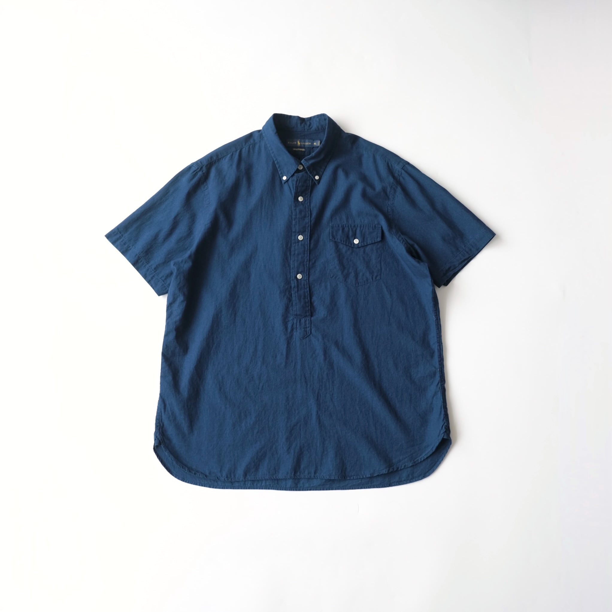BANANA REPUBLIC】00's S/S Irish Linen Shirt Navy M | RE:FOUND