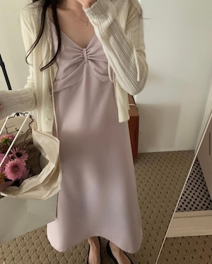 (即納)P.Y.T / ribbon long onepiece / 2color