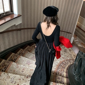 Open back long dress　2210096