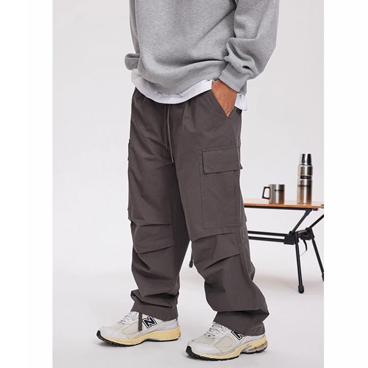 ★LOOSE STRAIGHT CASUAL PARACHUTE PANTS　　　A0713