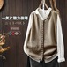 ニットベスト レディース 秋 冬 ニット プルオーバー トップス クルーネックベスト ショート丈 ノースリーブ 無地 シンプル レイヤード 重ね着 セーター 大きいサイズ ゆったり カジュアル 大人可