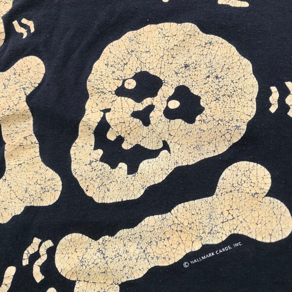 ビンテージ70〜80'sスカルTシャツshake rattle and roll 70's 80's SHAKE RATTLE AND ROLL 蓄光プリントTシャツ スカル