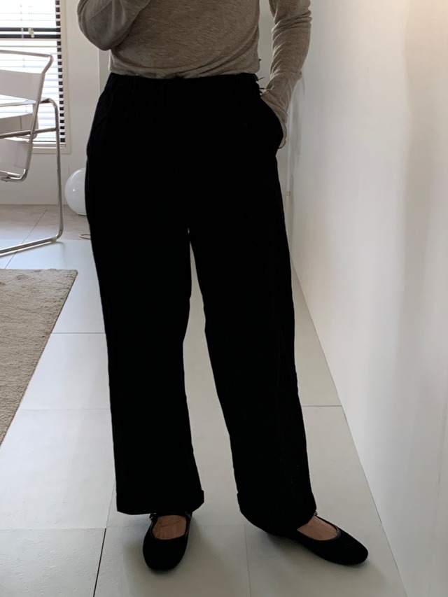 (即納) monique / Snad banding pants 2color