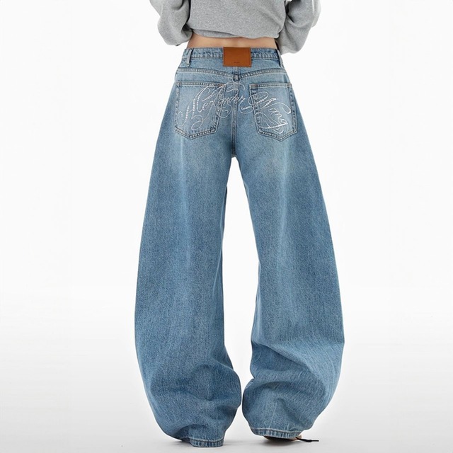 バックポケットロゴワイドデニム R00970