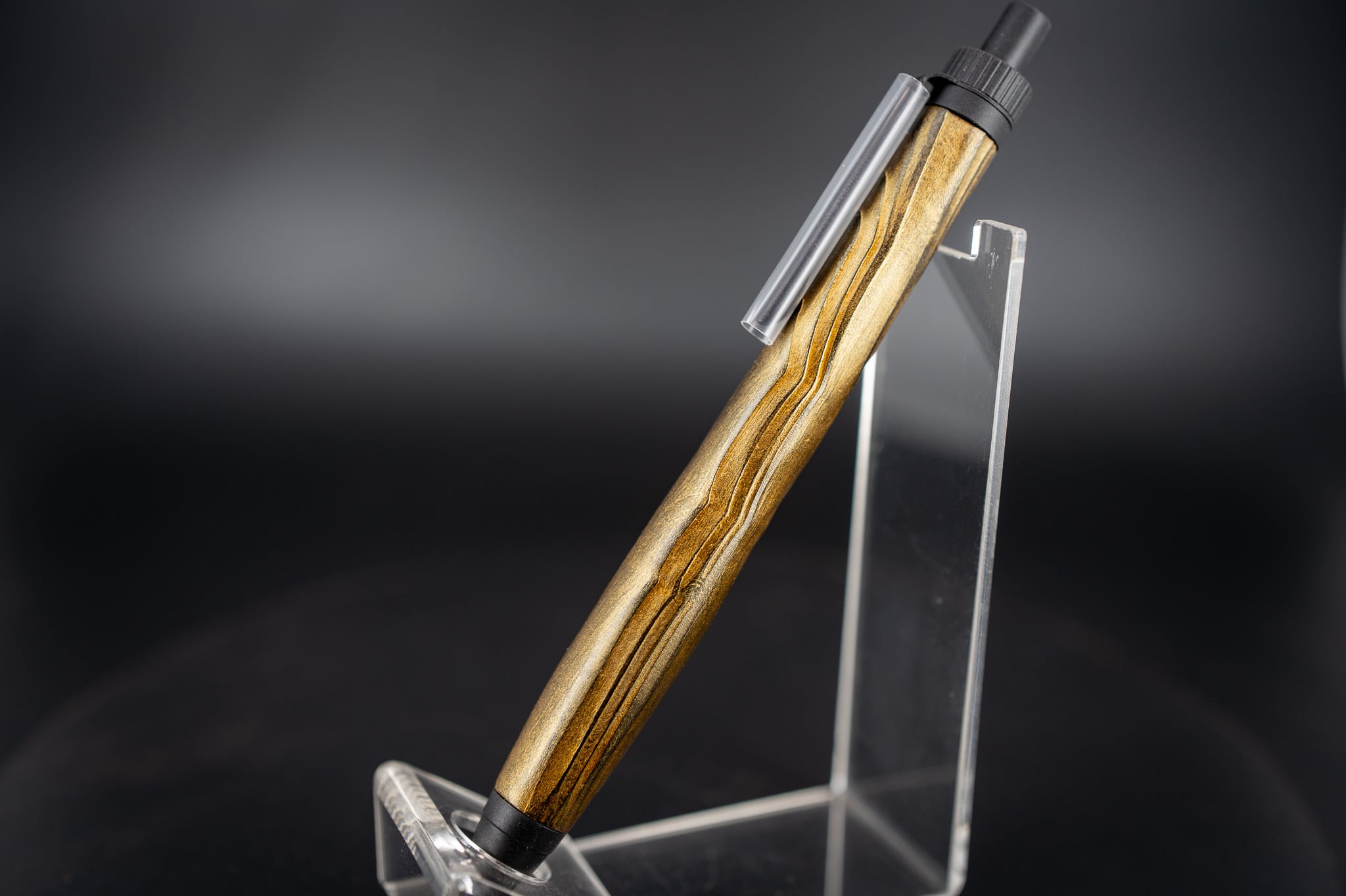 木工シャープペンシル - 高野工房 木軸ペン工房 金杢犀 杉 変わり漆 浮