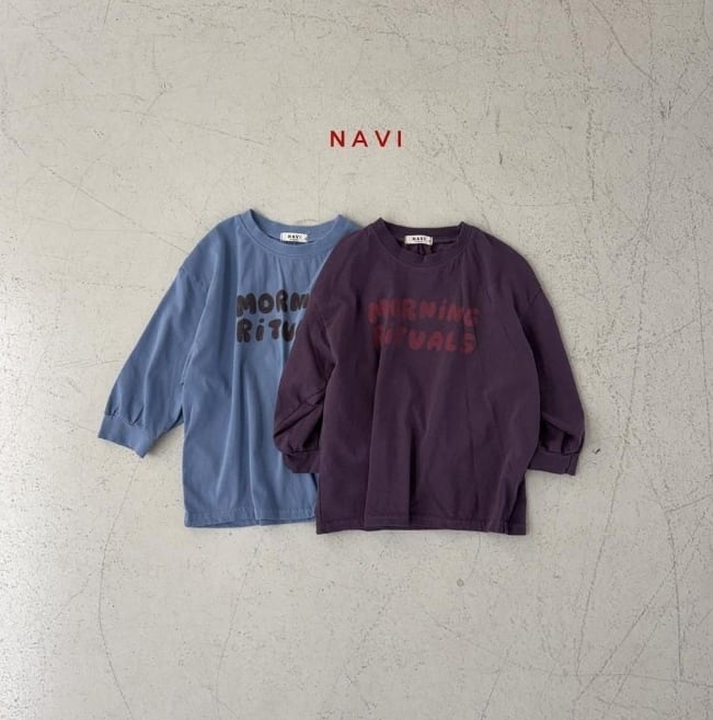 【予約】NAVI ロング丈ロゴロンT 90~160