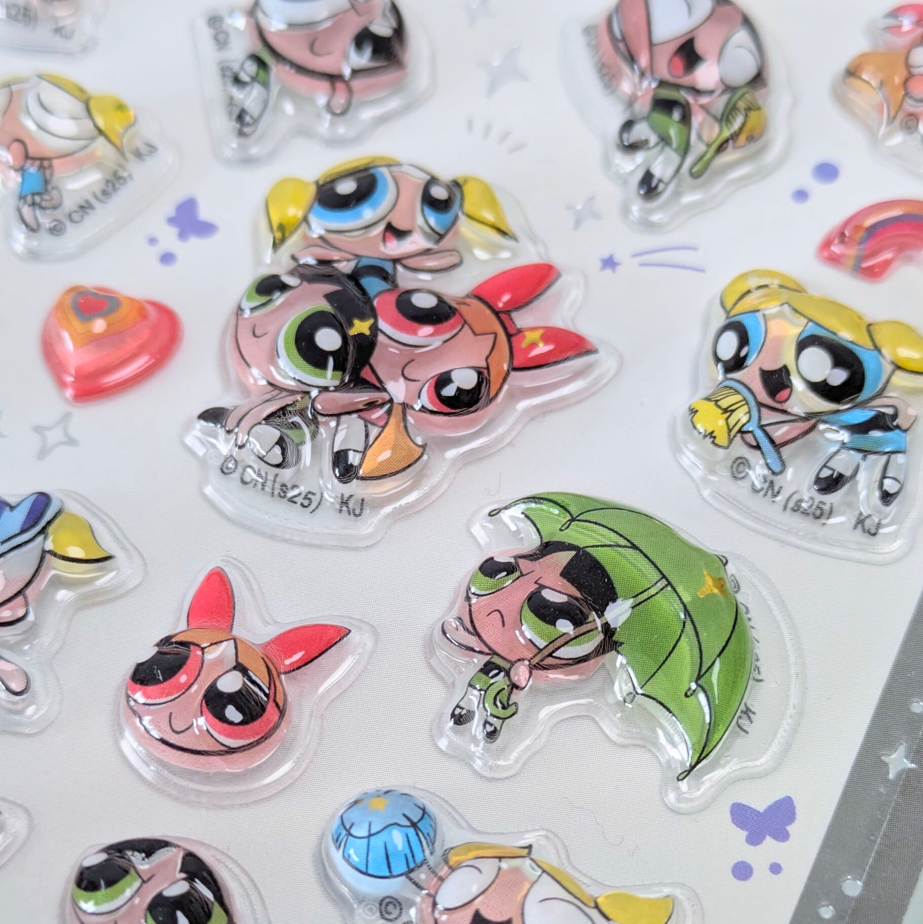 送料無料!【 The Powerpuff Girls / パワーパフガールズ 】ぷくぷくシール / STICKER(ステッカー) / 立体ステッカー 〚アメリカン雑貨 アメトイ〛
