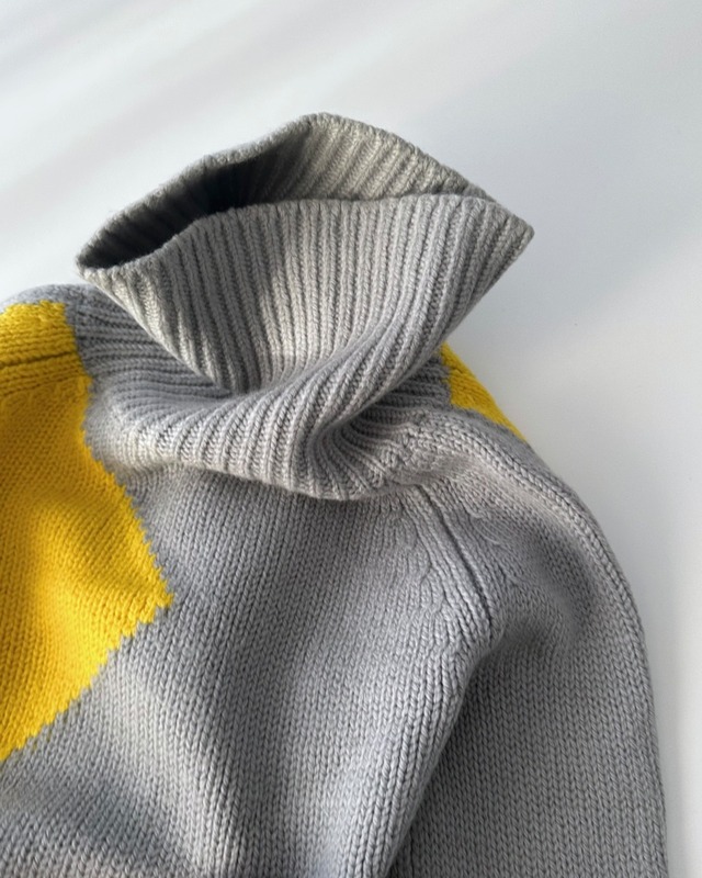 JUNYA WATANABE COMME des GARÇONS　GEOMETRIC PATTERN HIGH-NECK KNIT