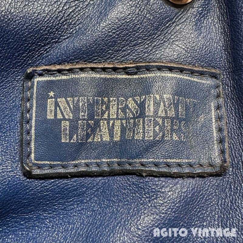 70's INTERSTATE LEATHERS ダブルライダースジャケット パデッド