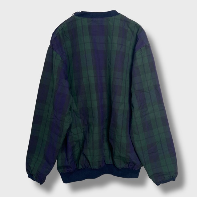 90s USA製ラルフローレン　ブラックウォッチ柄プルオーバー　フリースライナー