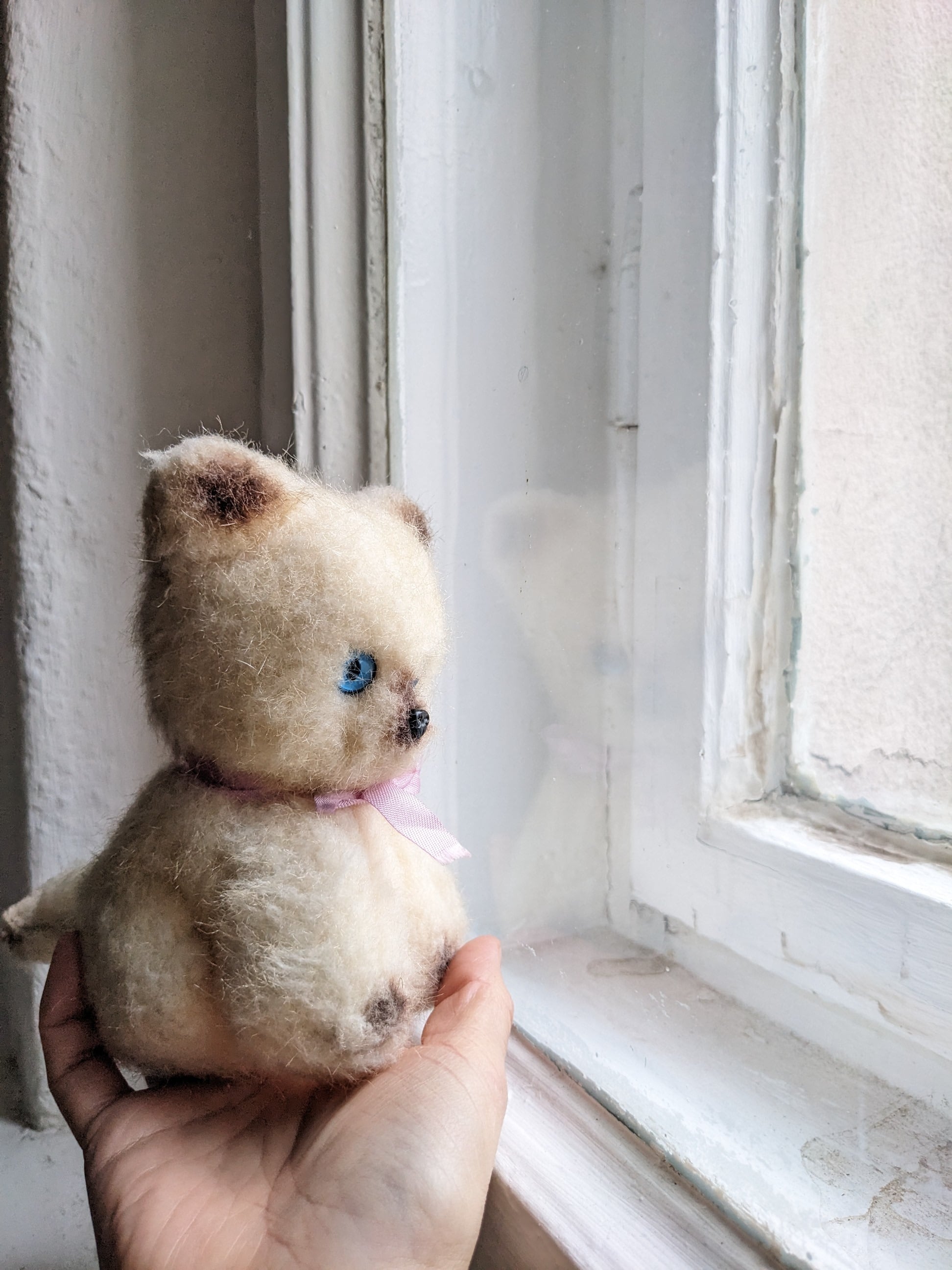 ドイツ ビンテージ チロル風ニット テディベア リペアあり ニット