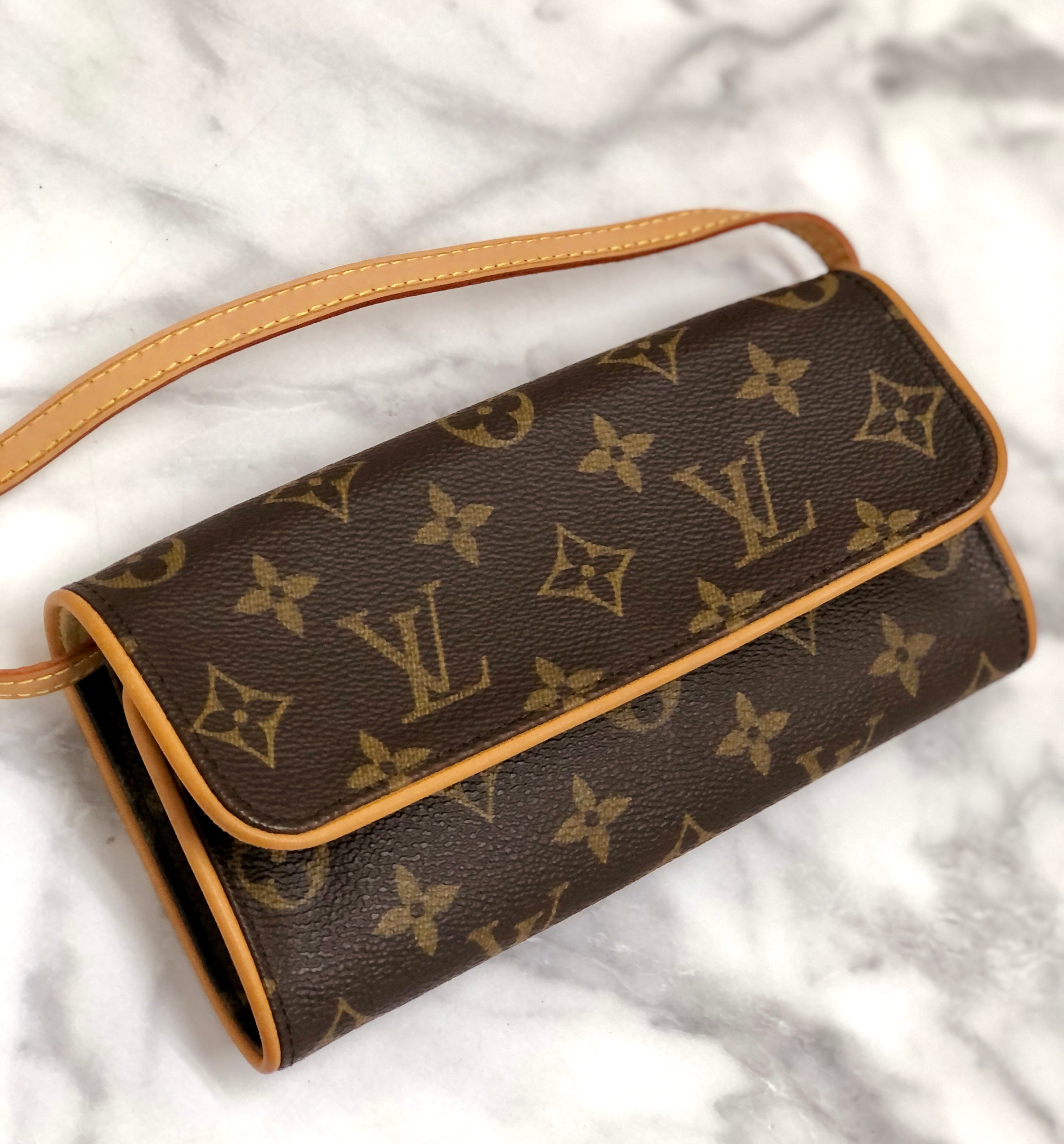 LOUIS VUITTON　ルイ ヴィトン　モノグラム　PVC×レザー　ポシェット　M51854　ツインPM　ショルダーバッグ　ブラウン　 vintage　ヴィンテージ　オールド　2bpr5h | VintageShop solo powered by BASE