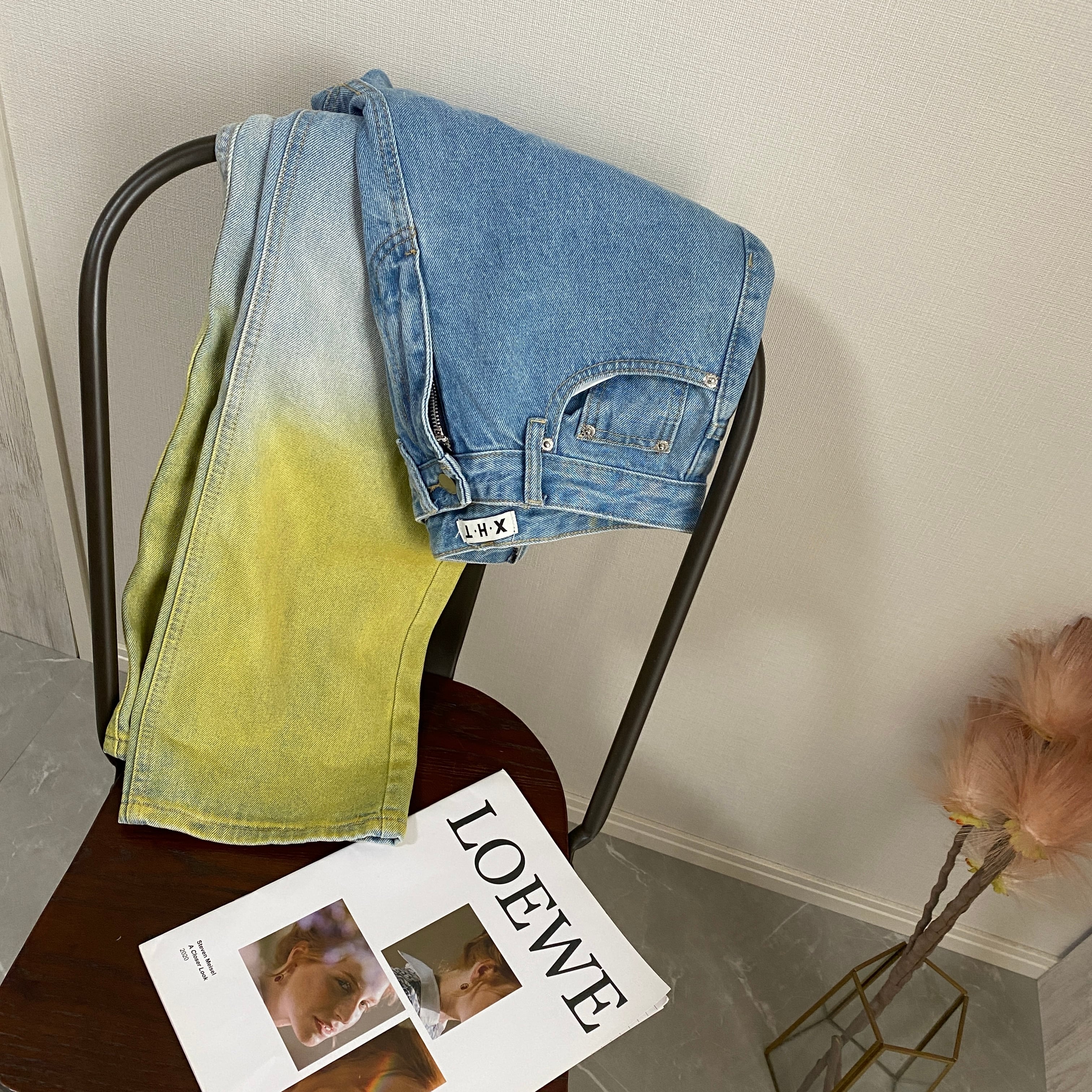 gradation denim straight PT