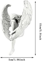 天使 置物 オブジェ エンジェル インテリア 平和  人形 ガーデニング ギフト プレゼント 樹脂製 ホワイト 置き物 女の子