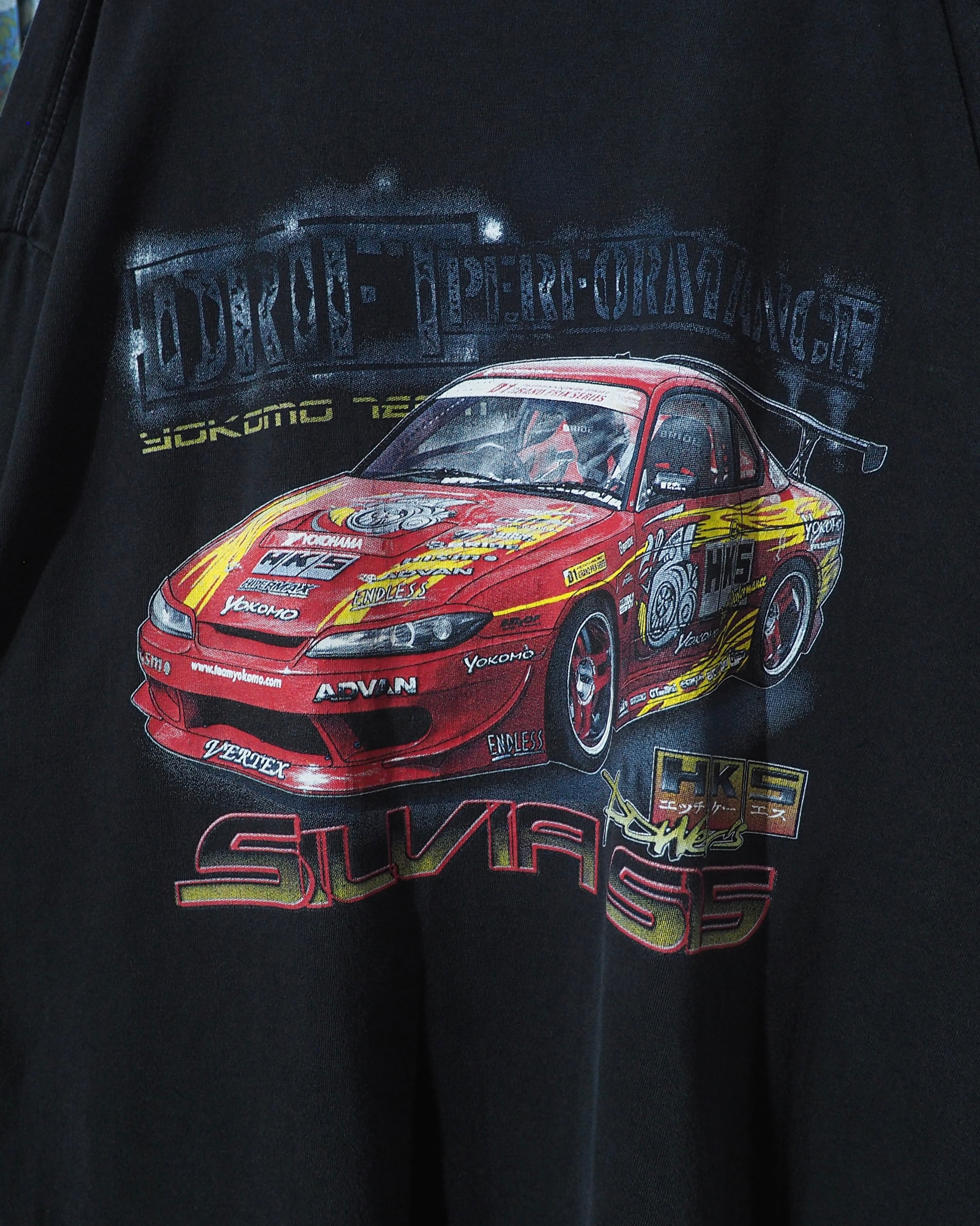 " HKS Hyper Silvla RS-2 " printed Black SS Tee
