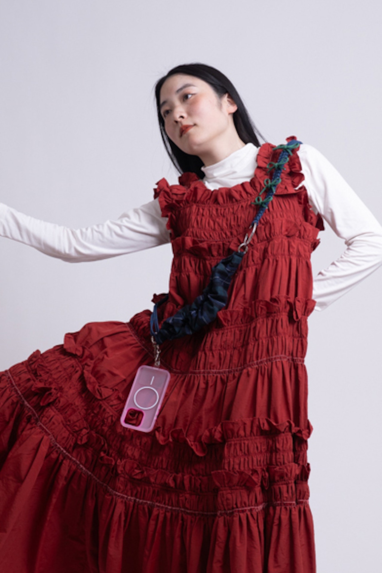 3way tartan strap Navy