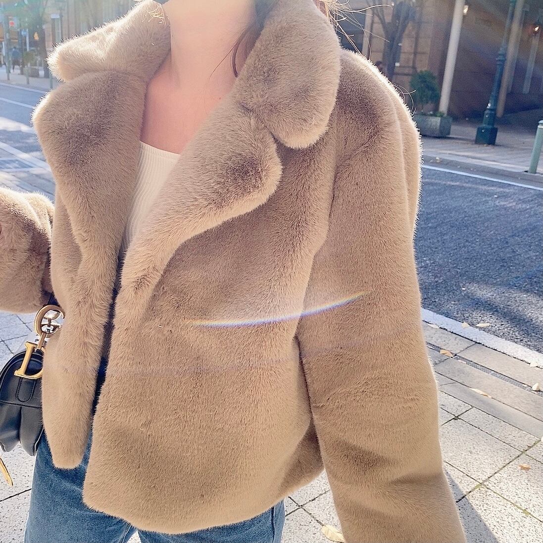 Eco fur JK / moca(12月中旬頃発送予定)