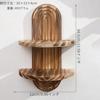 壁掛け収納 オーバル クリエイティブ 無垢材 植木鉢 棚 木製 装飾 リビングルーム 一人暮らし ミニマリスト シンプル おしゃれ モダン ライトブラウン ダークブラウン 茶色 2色展開