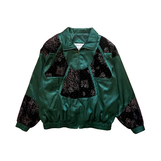 緑 おはなのナイロンjacket