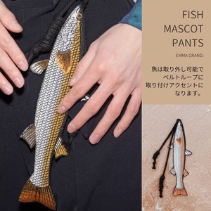 腰から魚がぶらさがるフィッシュアクセントパンツ　 【メンズ】E00404