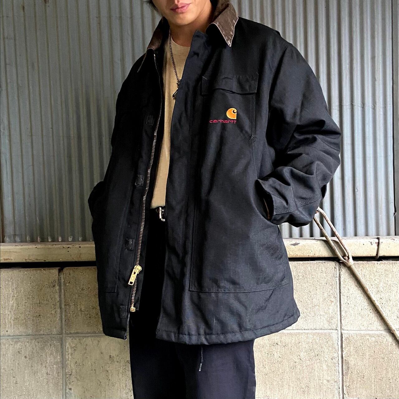 袖丈820carhartt トラディショナルコート ブラック ビッグサイズ