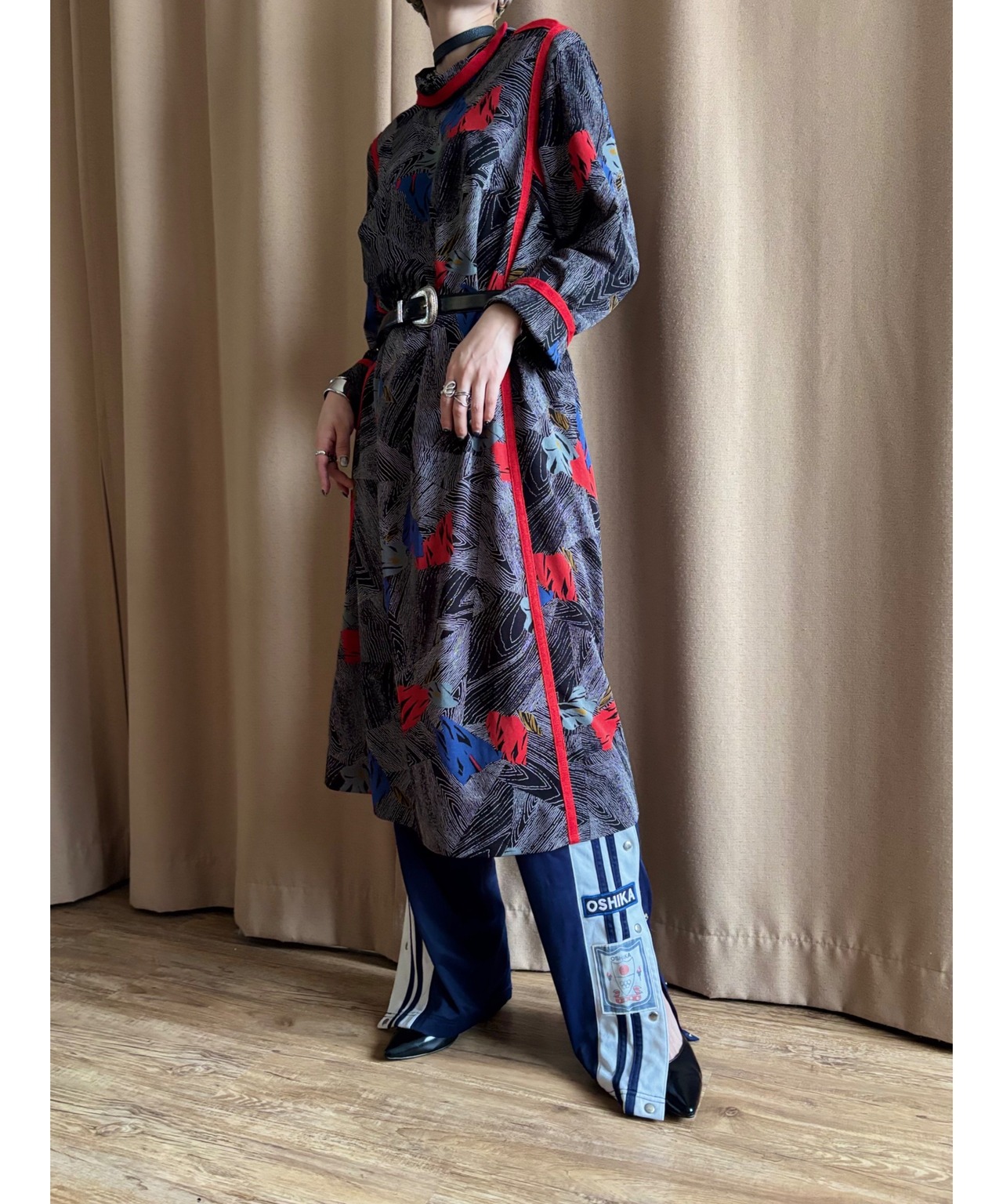 MADE IN FRANCE retro modern dress-4669-5