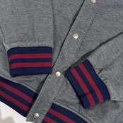 crocodile sports クロコダイル スポーツ 切替デザイン ジャケット ブルゾン L/グレー系 メンズ スタジャン風