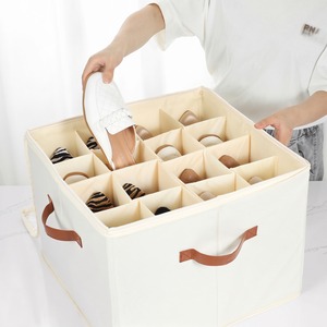 シューズボックス 靴収納 折りたたみ式｜仕切り自由で16足入る透明窓付きBOX