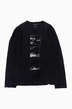 agnès b. HOMME BLACK L/S CUT AND SEW