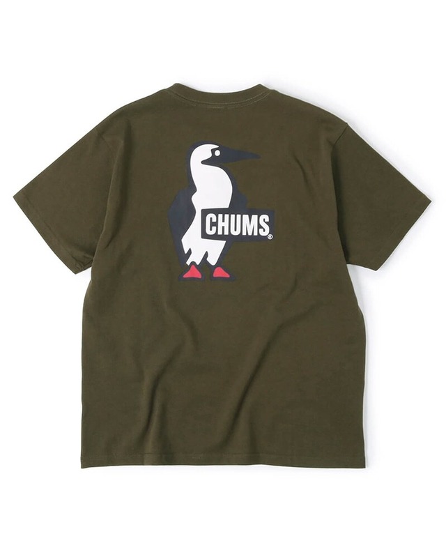 CHUMS(チャムス) Booby Logo T-Shirt (ブービーロゴTシャツ) CH01-1835 カーキ