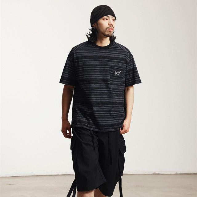 グラデーション・ボーダーリラックスTEE A2175