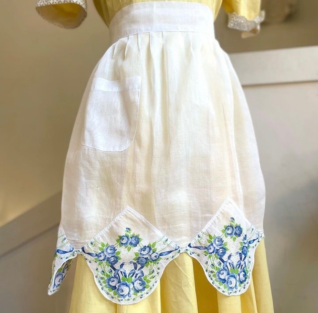 50's vintage cotton apron handkerchief nem design