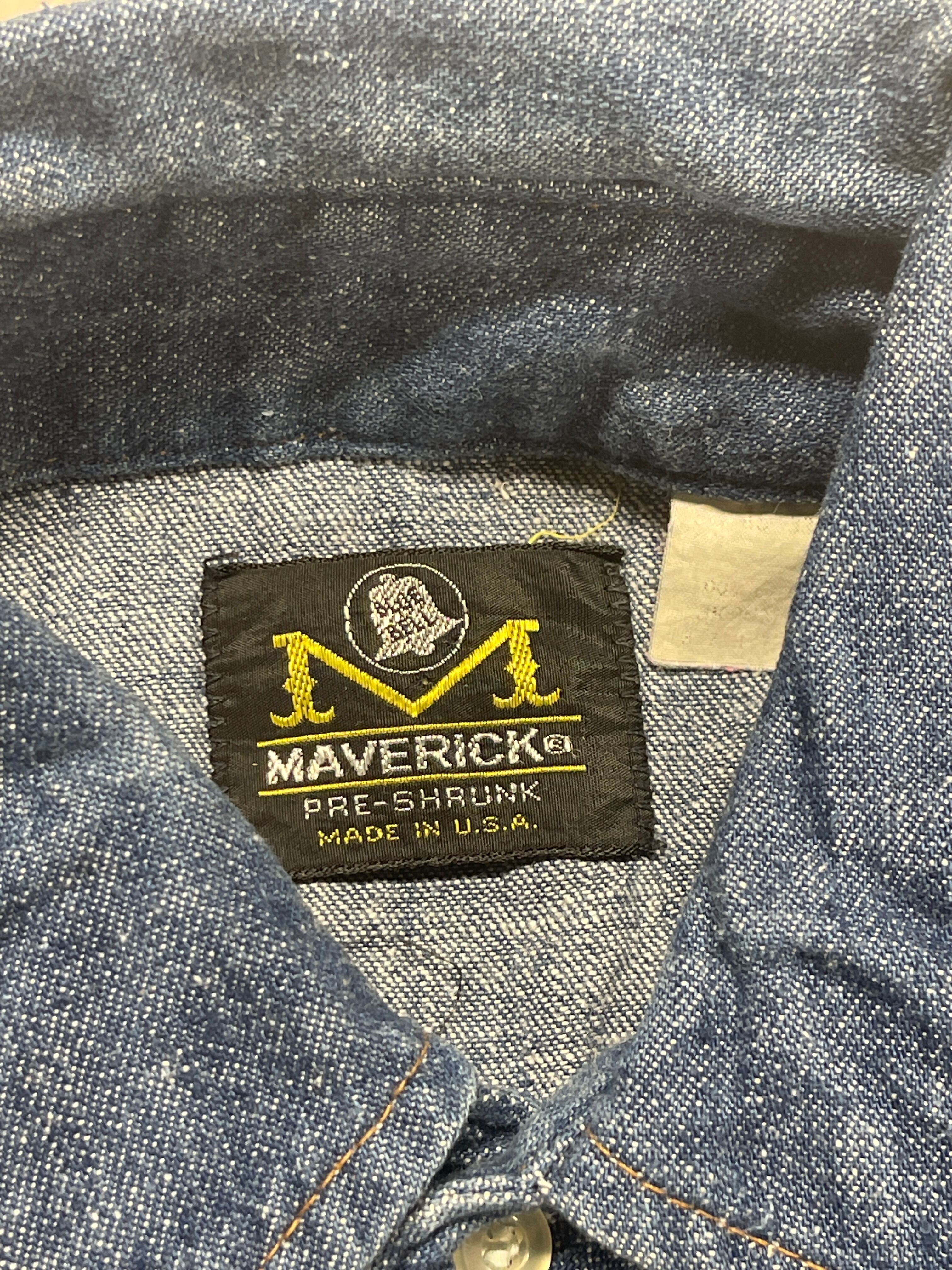 2562 70s M MAVERICK BLUE BELL DENIM WESTERN SHIRTS ヴィンテージ
