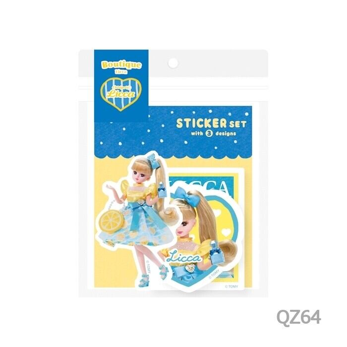 古川紙工 × リカちゃん Oshigoto Licca ブティック ステッカー3柄セット FU03