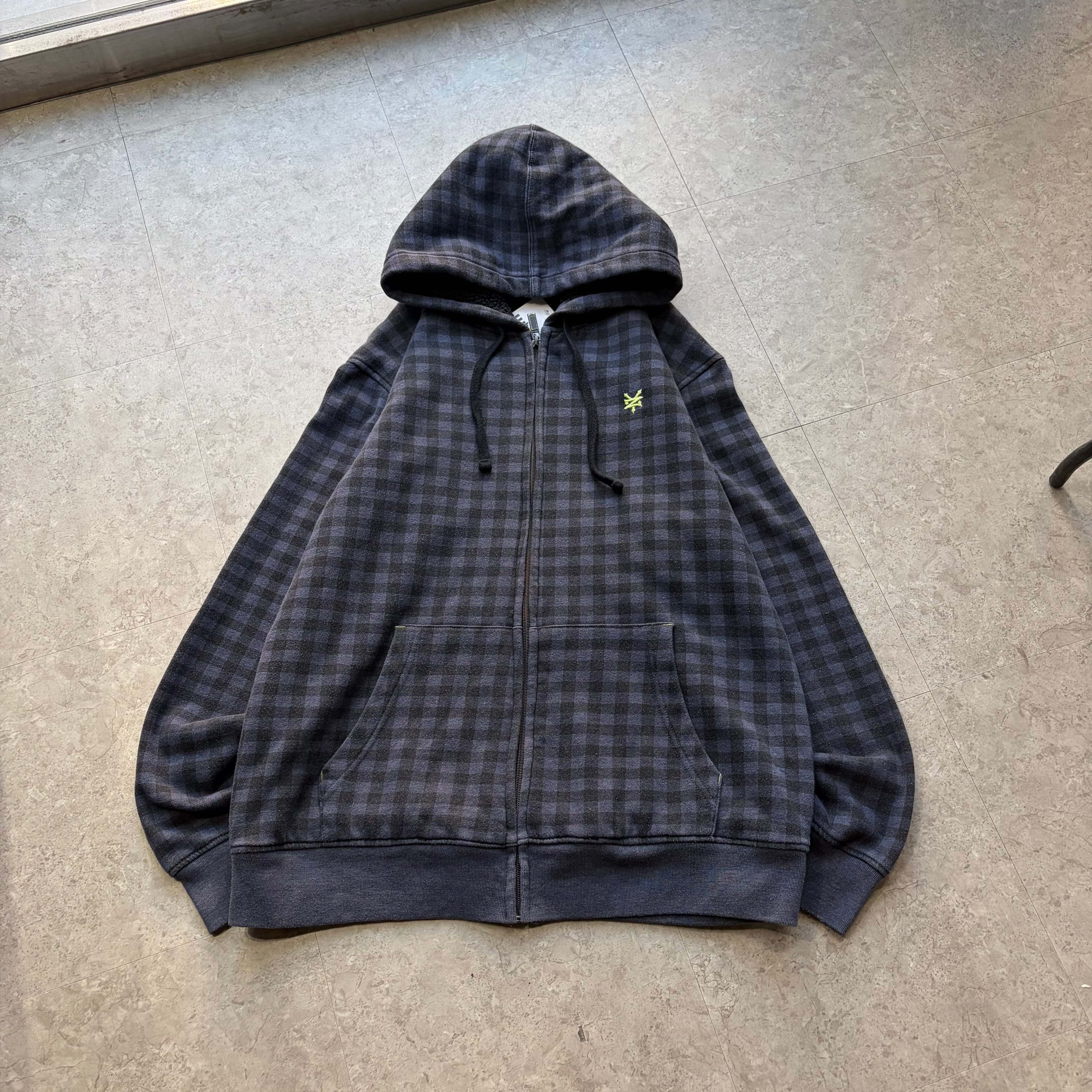 00s ZOOYORK "check pattern" zip-up hoodie【仙台店】