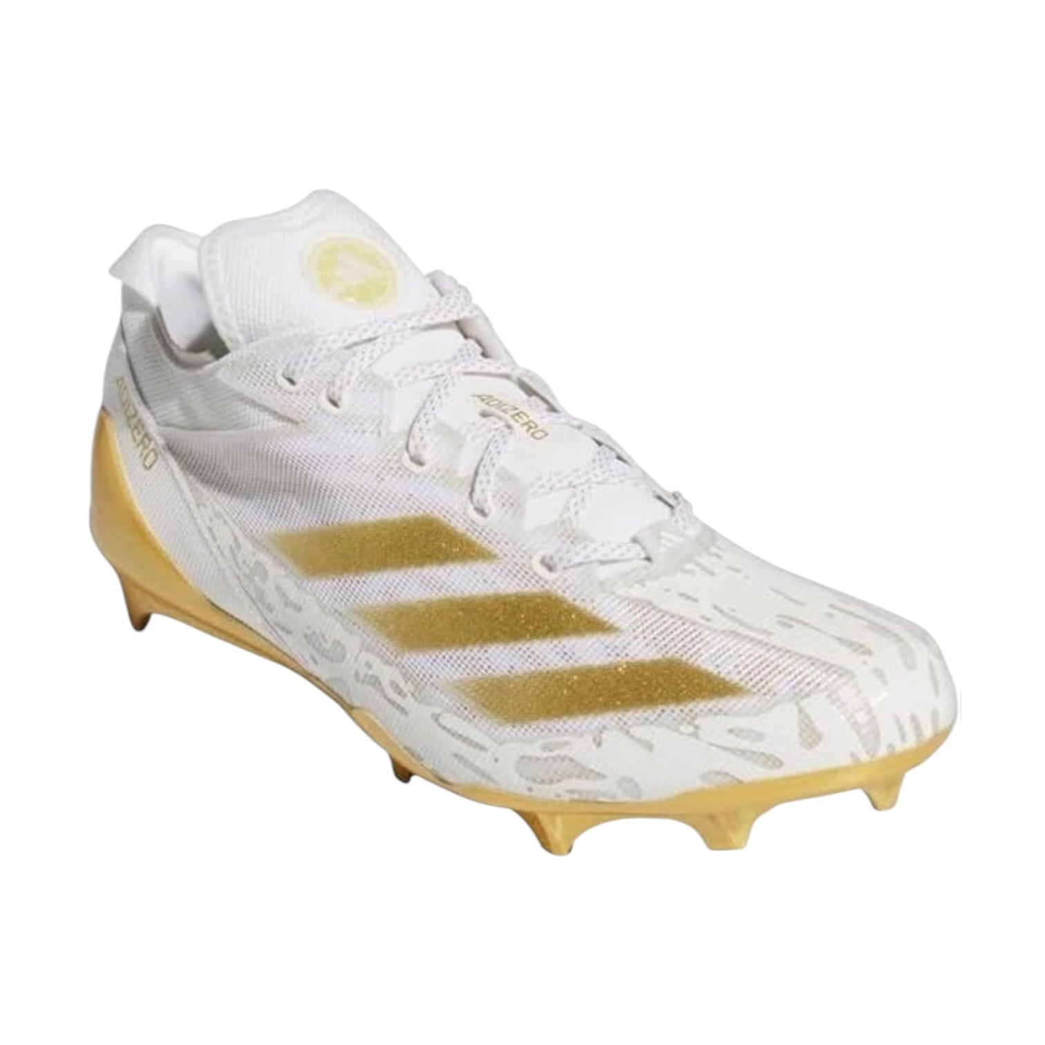 アメフト　スパイク　アディゼロ　28センチ　ADIZERO　白　ゴールド 29.5cm】Adizero Electric ホワイト・ゴールド アメフト スパイク