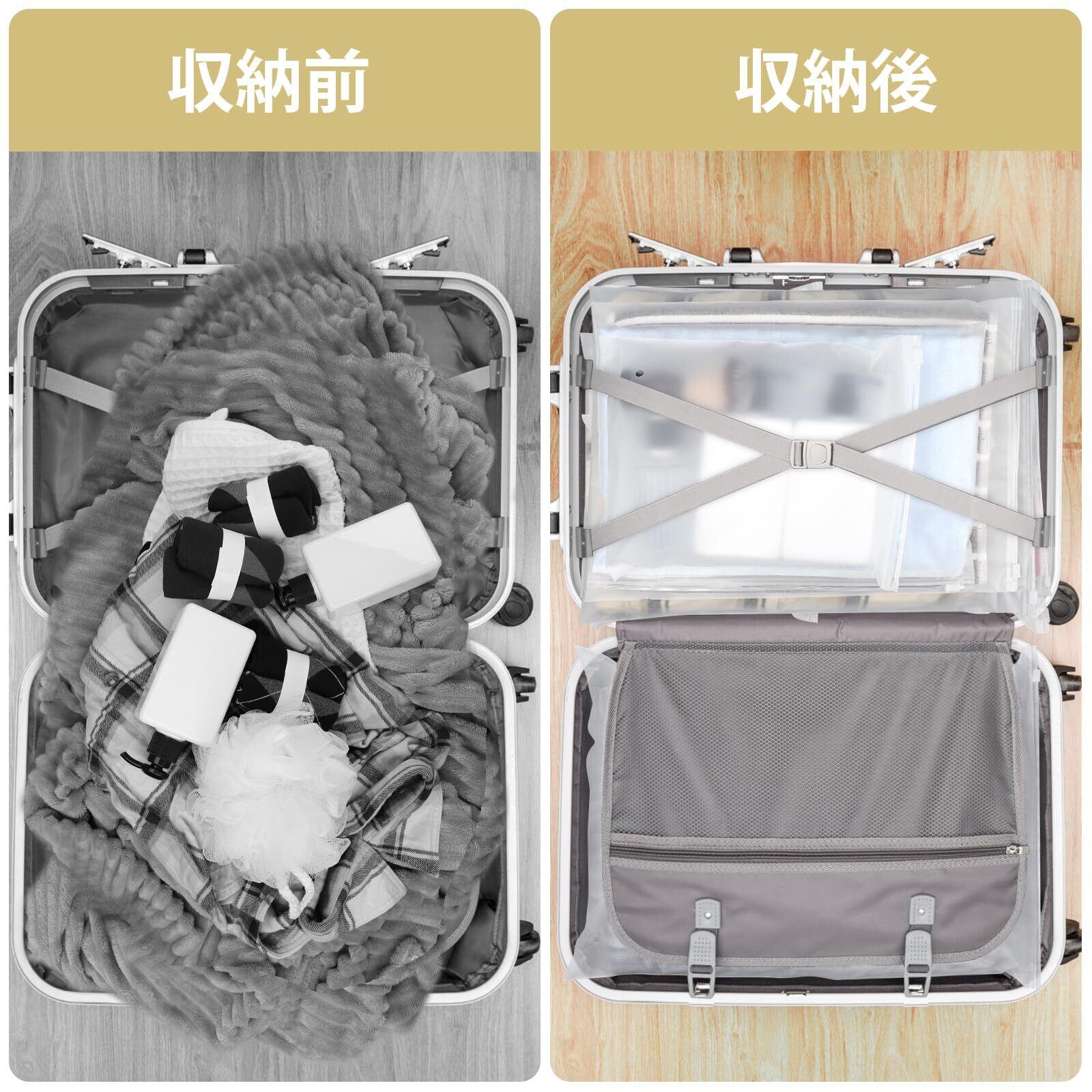 Svaldo スライダー開閉チャック付ポリ袋 半透明【5種類 計50枚】衣服