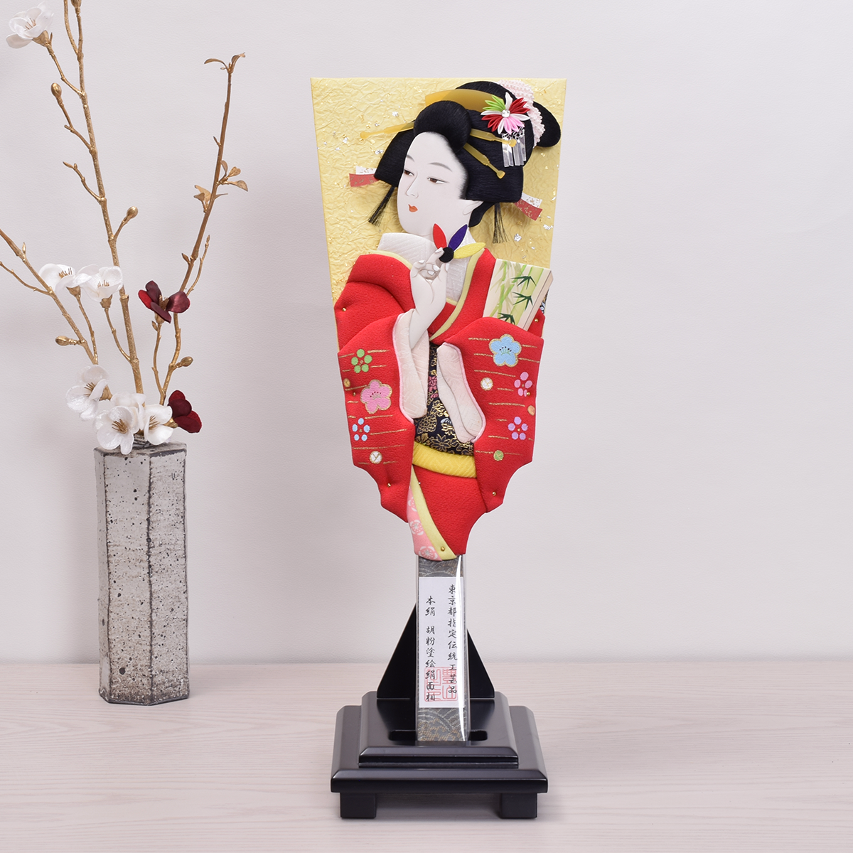 会津桐 羽子板 押絵 伝統工芸品　約60cm 押絵桐文箱「音羽屋」 | 埼玉県春日部市 | ふるさと納税サイト「さとふる」