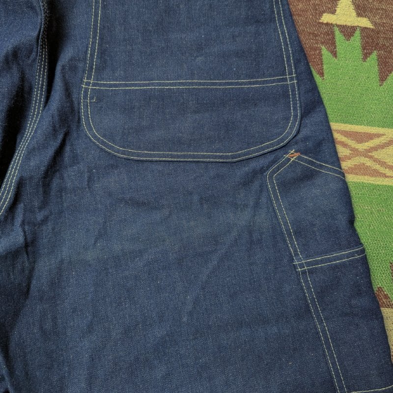 40s～ STRONG HOLD Low-Back Denim Overalls (W40) DEAD-STOCK