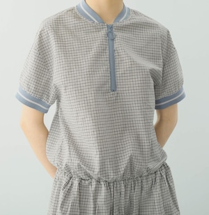 フロントファスナーギャザーワンピース   F0074