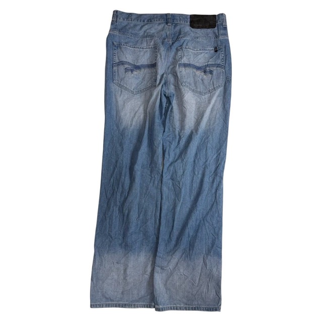 【W38×L34】ROCA WEAR   デニムパンツ　革パッチ