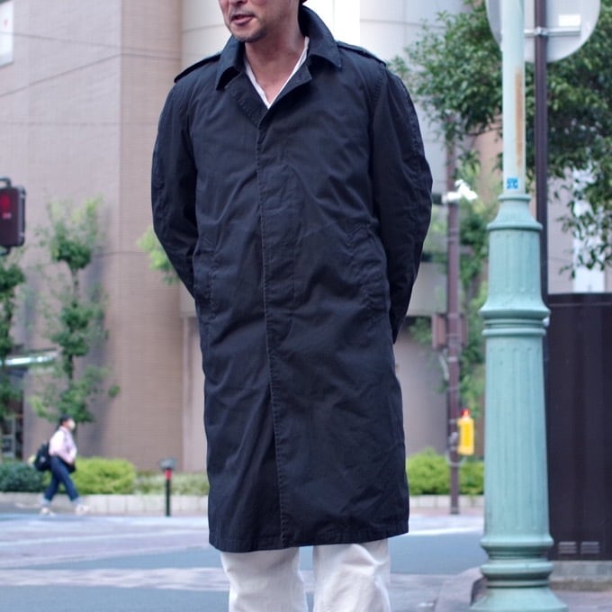 80's US.NAVY All weather bal collar coat