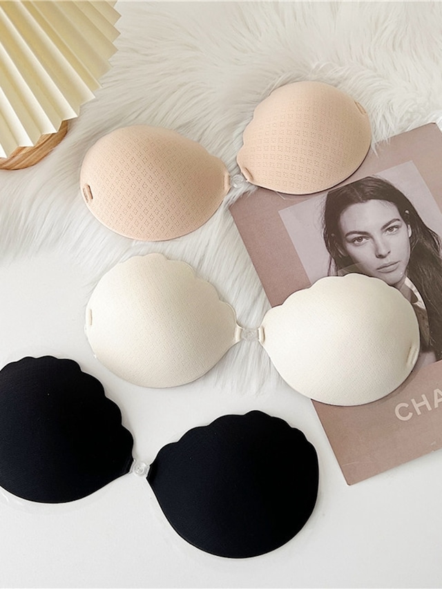 2023 年夏新スタイル胸パッチプッシュアップシリコーン目に見えない滑り止め跡のない肥厚胸パッチ透明バックストラップ付き サマー 夏物 Xiaofeijia39545642788