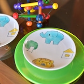 村田菜穂美作 ぞうさんとライオン 五寸皿