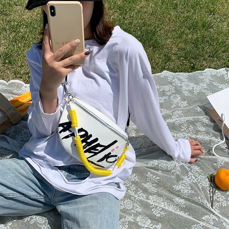 バッグレディースバッグ2020夏ニューウェーブインワイルドワンショルダー斜めバッグネットレッドファッションブロードバンドチェストバッグウエストバッグ Tiancai_Wing_Bag4142003